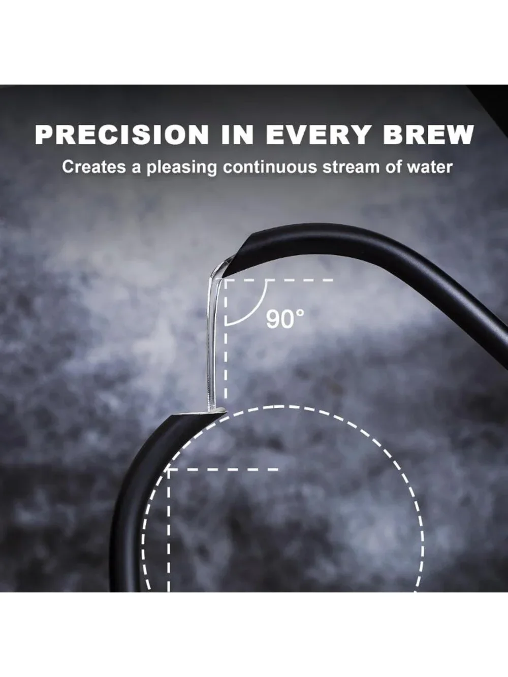 Electric Gooseneck Kettle with Thermometer, 1L Pour Over Coffee & Tea Maker